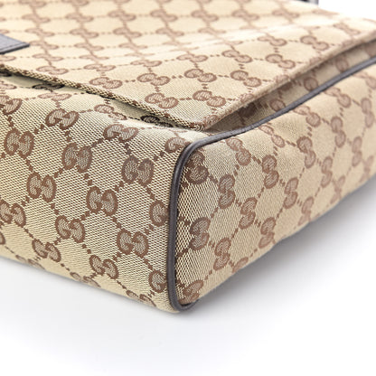 Gucci Monogram Small Flap Messenger Bag Beige Dark Brown 8 of 8