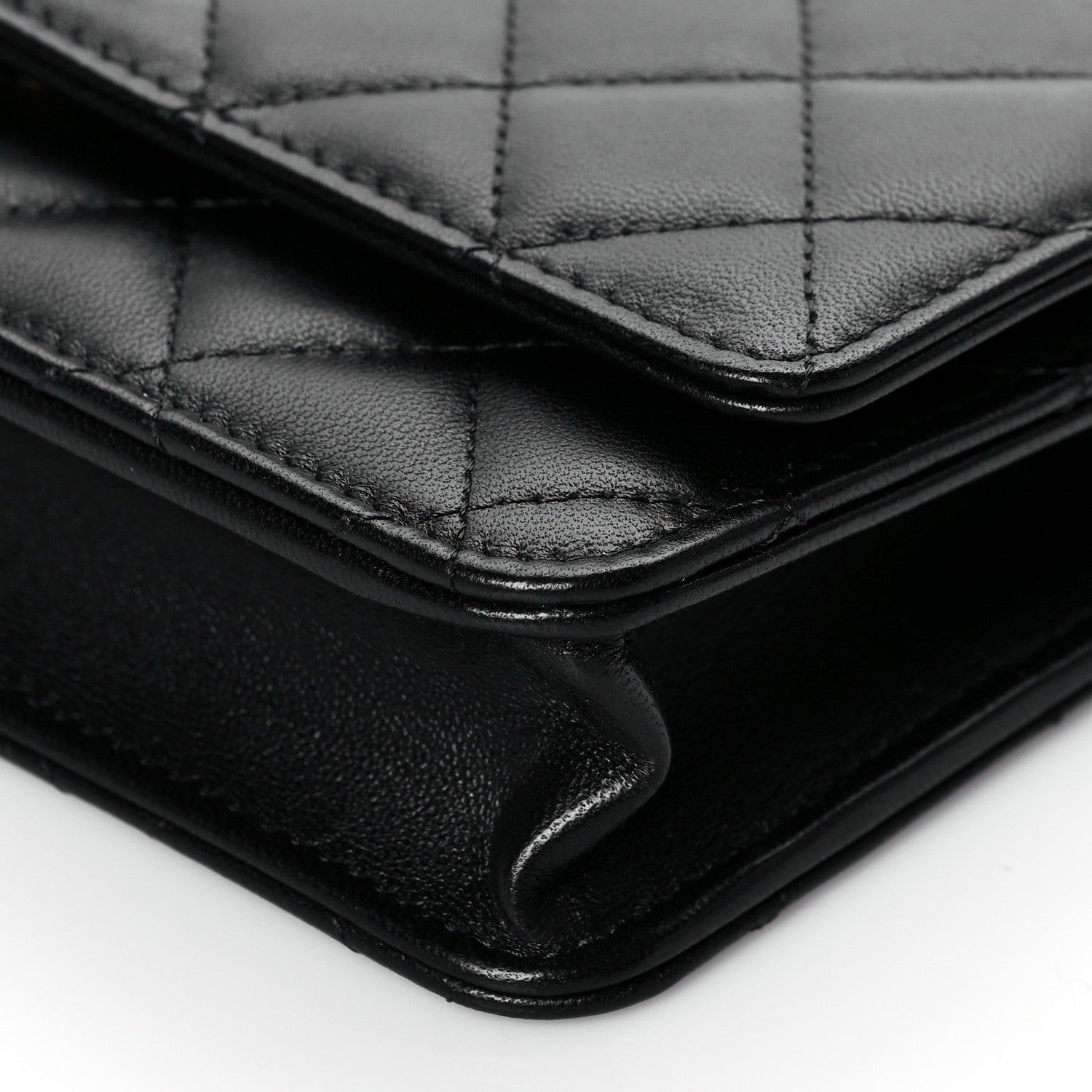 Chanel Lambskin Quilted Trendy CC Wallet On Chain WOC Black 11 of 12