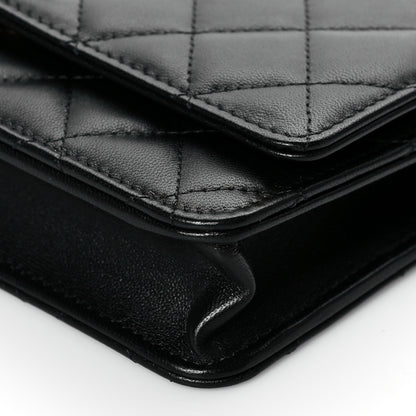 Chanel Lambskin Quilted Trendy CC Wallet On Chain WOC Black 11 of 12