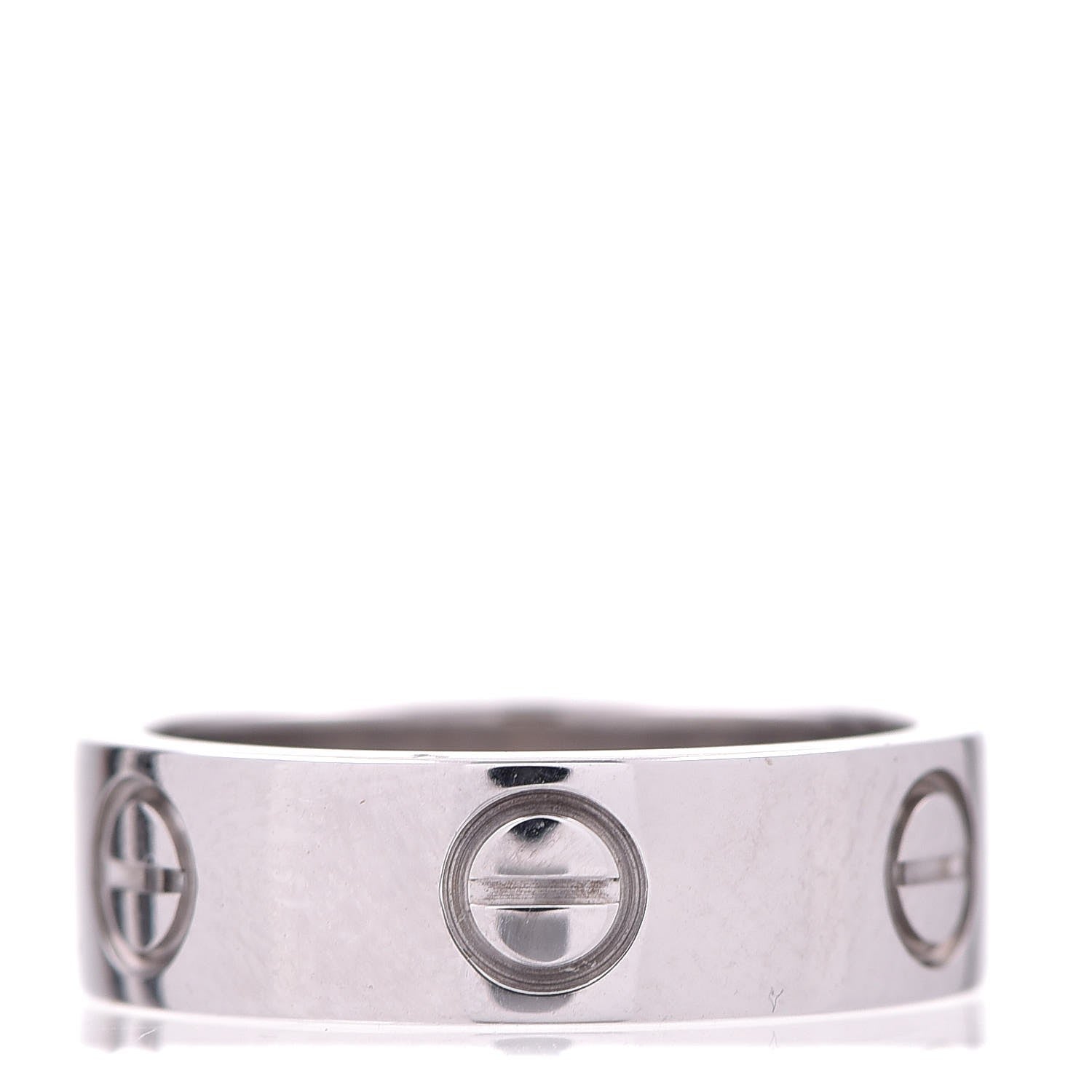 Cartier 18K White Gold 5.5mm LOVE Ring 49 4.75 1 of 5