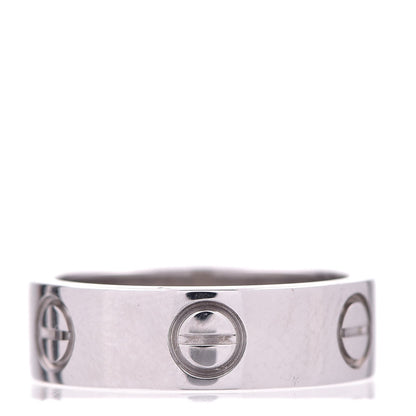 Cartier 18K White Gold 5.5mm LOVE Ring 49 4.75 1 of 5