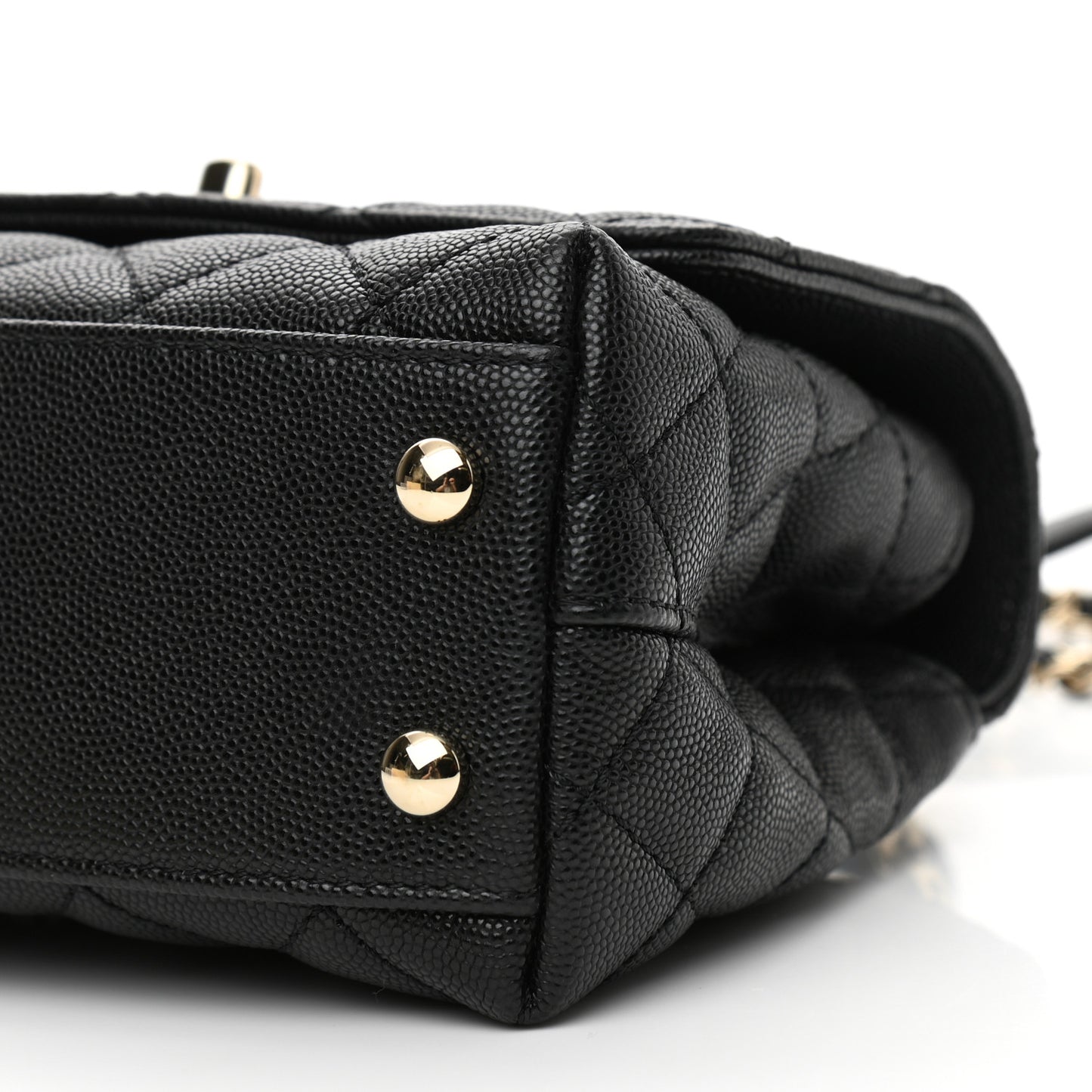 Caviar Quilted Extra Mini Coco Handle Flap Black
