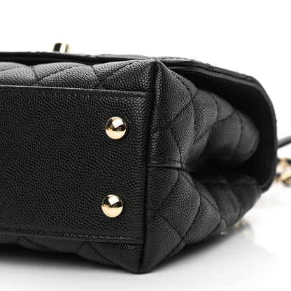 Chanel Caviar Quilted Extra Mini Coco Handle Flap Black 10 of 11