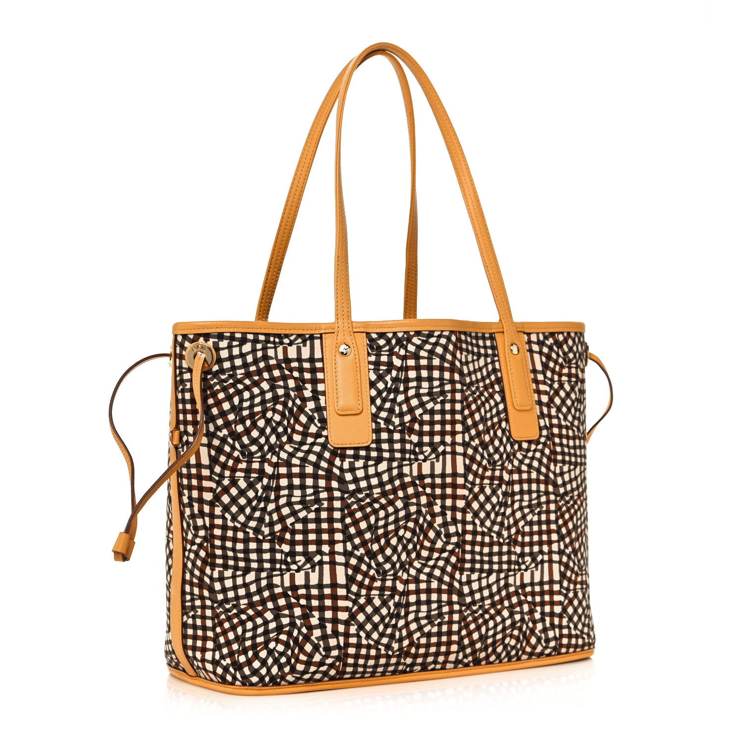 MCM Visetos Medium Liz Reversible Shopper Tote Cognac Yellow 12 of 18