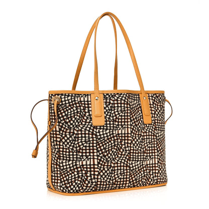 MCM Visetos Medium Liz Reversible Shopper Tote Cognac Yellow 12 of 18