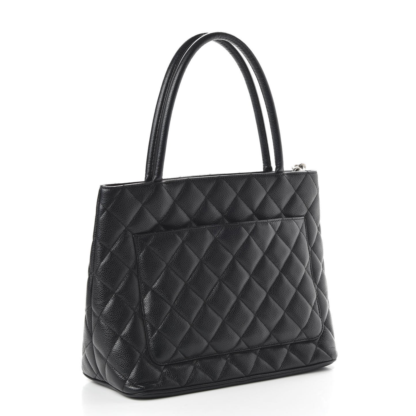 Caviar Quilted Medallion Tote Black
