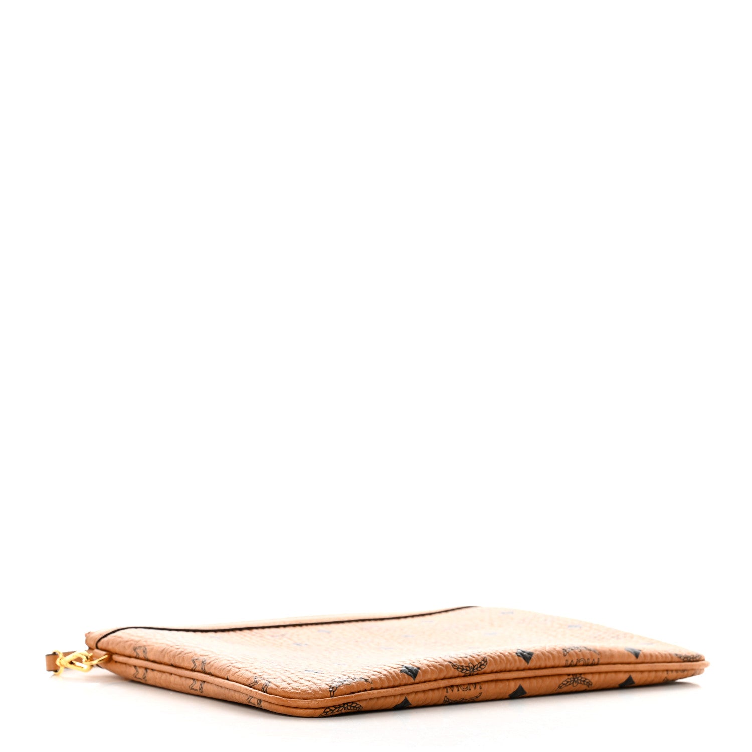 MCM Visetos Liz Shopper Tote Pouch Cognac 4 of 7