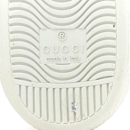 Gucci GG Supreme Monogram Flora Web Womens Ace Sneakers 35 Beige Multicolor Rosso 7 of 9