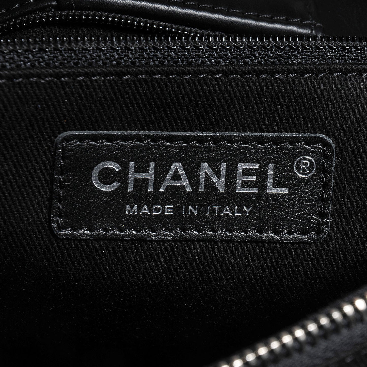 Calfskin Perforated Up In The Air Tote Black