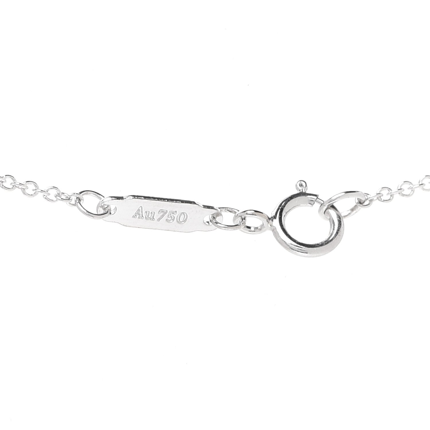 Tiffany 18K White Gold Diamond Small Ampersand Pendant Necklace 4 of 6