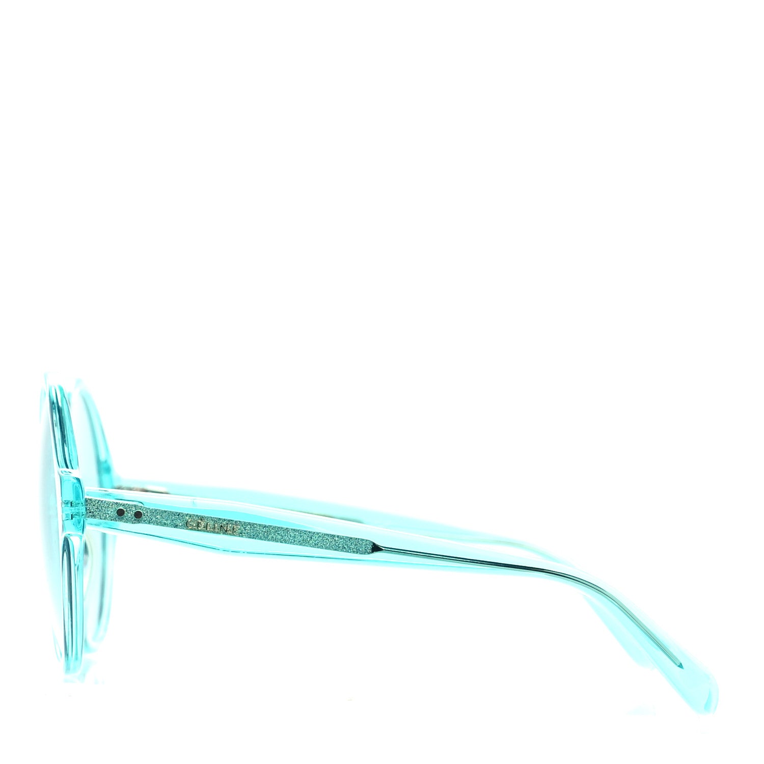 Celine Round Sunglasses CL 40051/I Transparent Blue 3 of 6