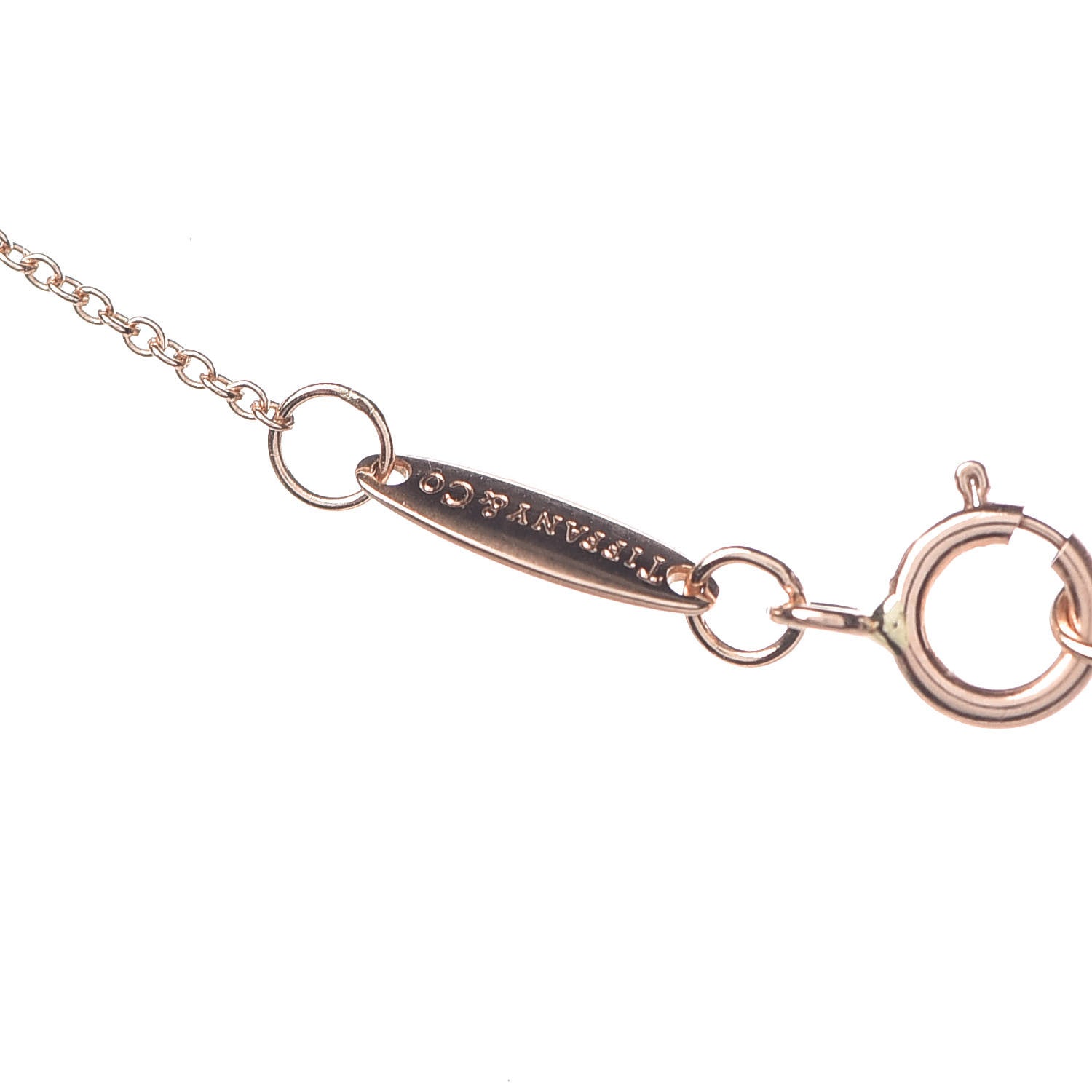 Tiffany 18K Rose Gold 7mm Elsa Peretti Open Heart Pendant Necklace 8 of 9