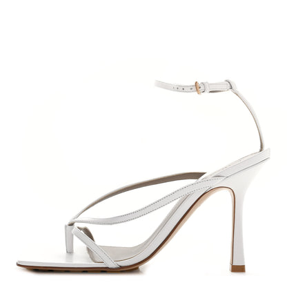 Bottega Veneta Lambskin Stretch Multi Strap 90mm Sandals 38 Optic White 1 of 7