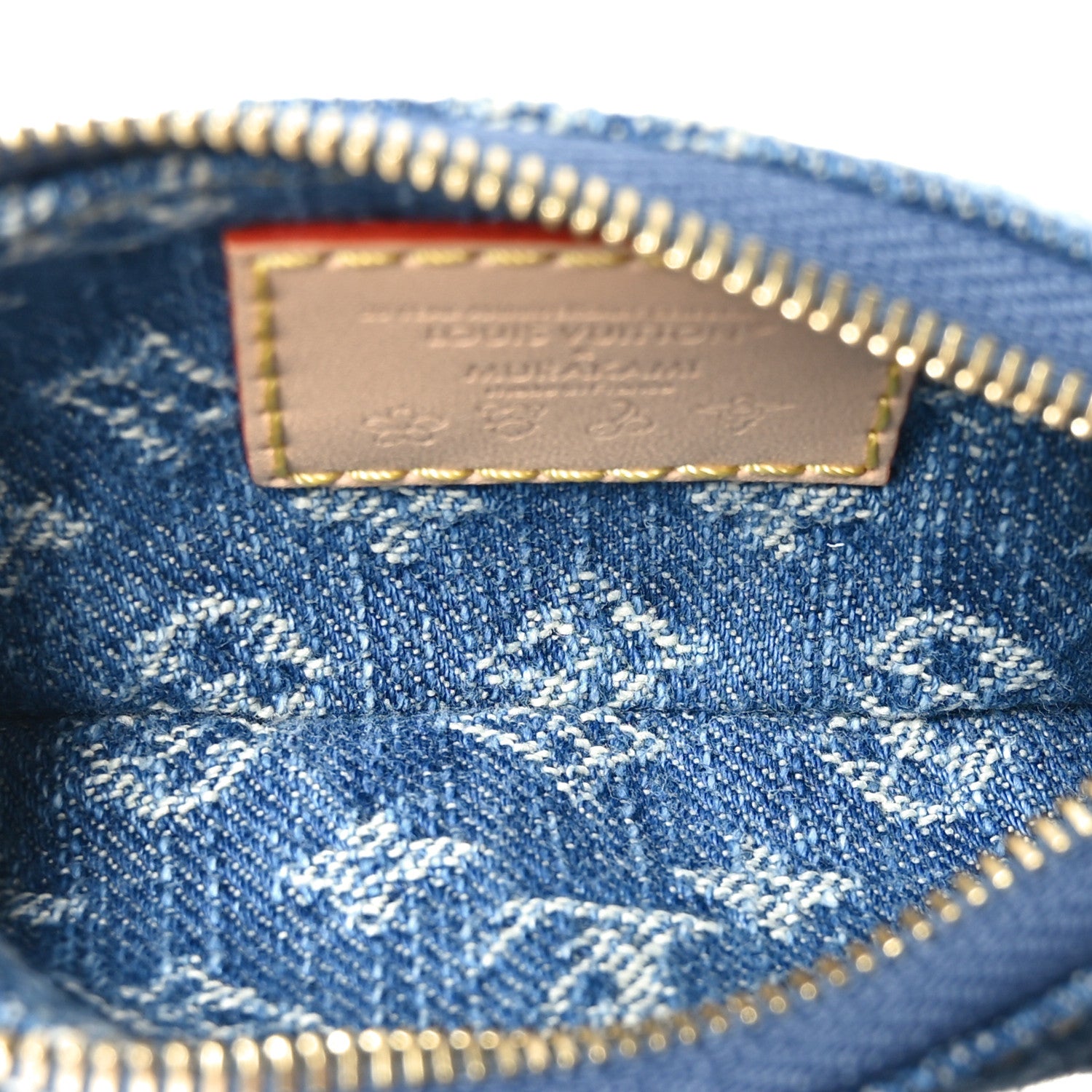 Louis Vuitton LV X TM Monogram Denim Cerises Key Pouch Blue 5 of 7