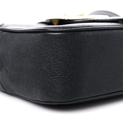 Burberry Soft Grain Calfskin Small Buckle Zip Bag Black 9 of 17