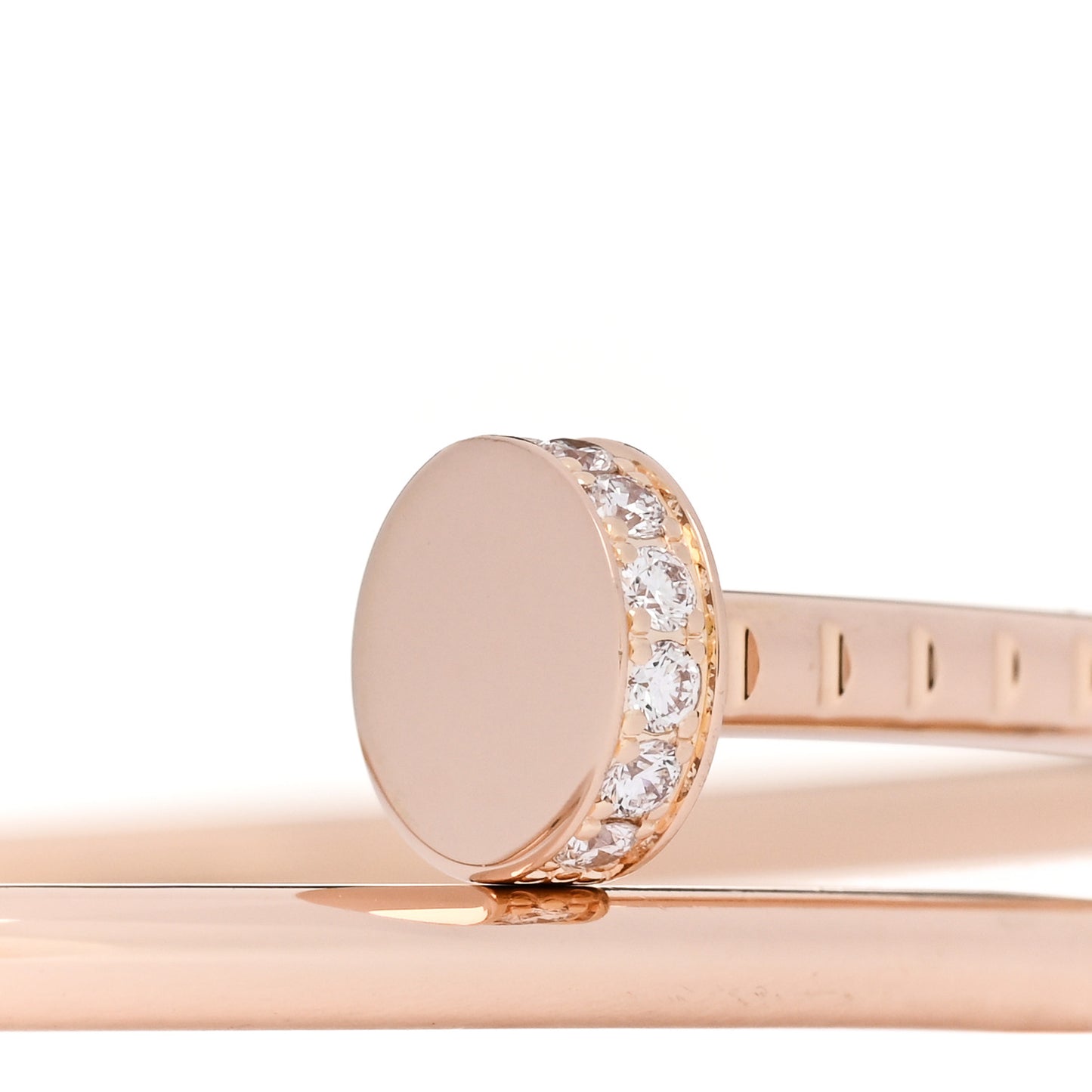 18K Pink Gold Diamond Small Juste Un Clou Bracelet 16