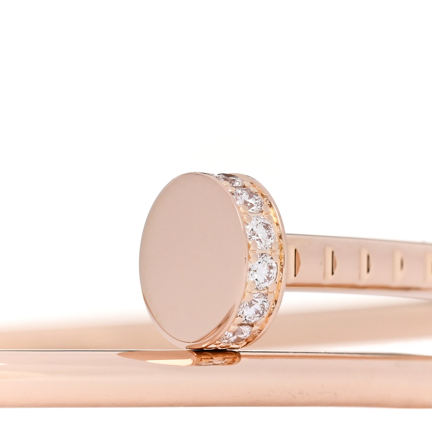 Cartier 18K Pink Gold Diamond Small Juste Un Clou Bracelet 16 3 of 5