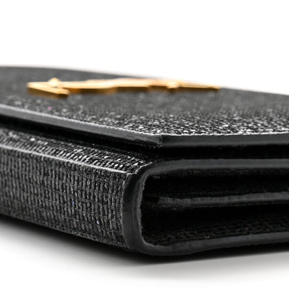 Saint Laurent Glitter Monogram Chain Wallet Black 10 of 11