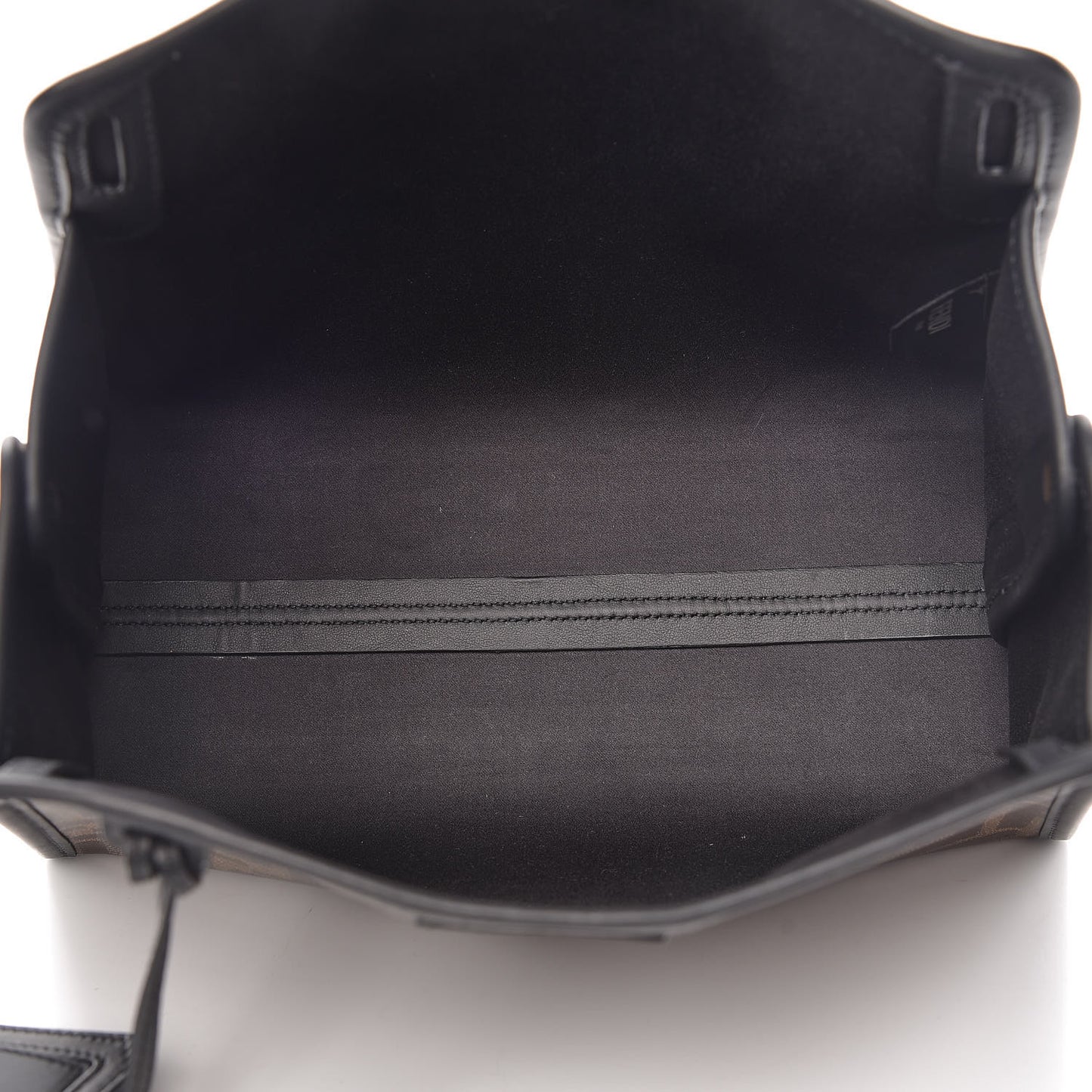 Glazed Fabric Vitello Century FF 1974 Stamp Patch Mini Peekaboo Defender Cover Mogano Panna Black