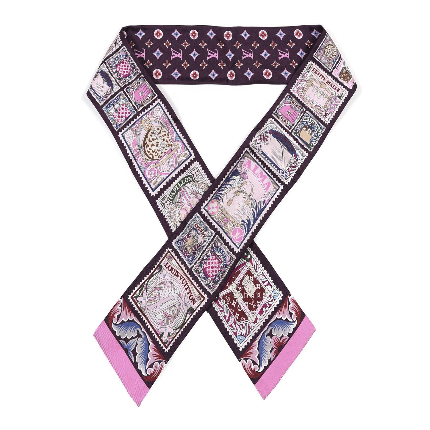 Silk Lettre A Louis Bandeau Bordeaux