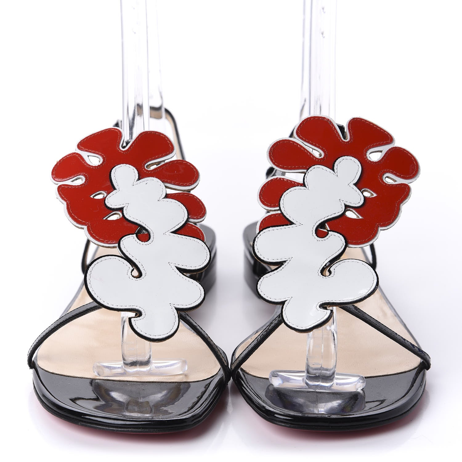 Christian Louboutin Patent Flat Sandal 38 Black 2 of 8