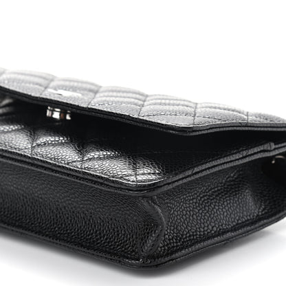 Chanel Caviar Quilted Wallet On Chain WOC Black 9 of 10