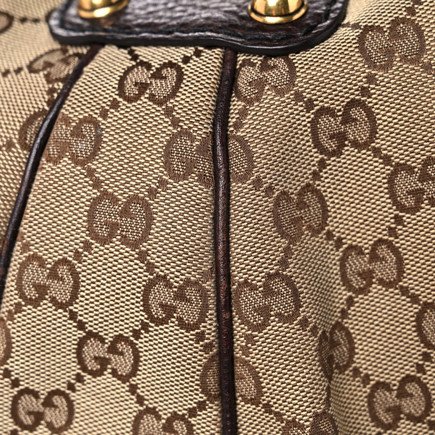 Gucci Monogram Large Jockey Hobo Dark Brown 22 of 24