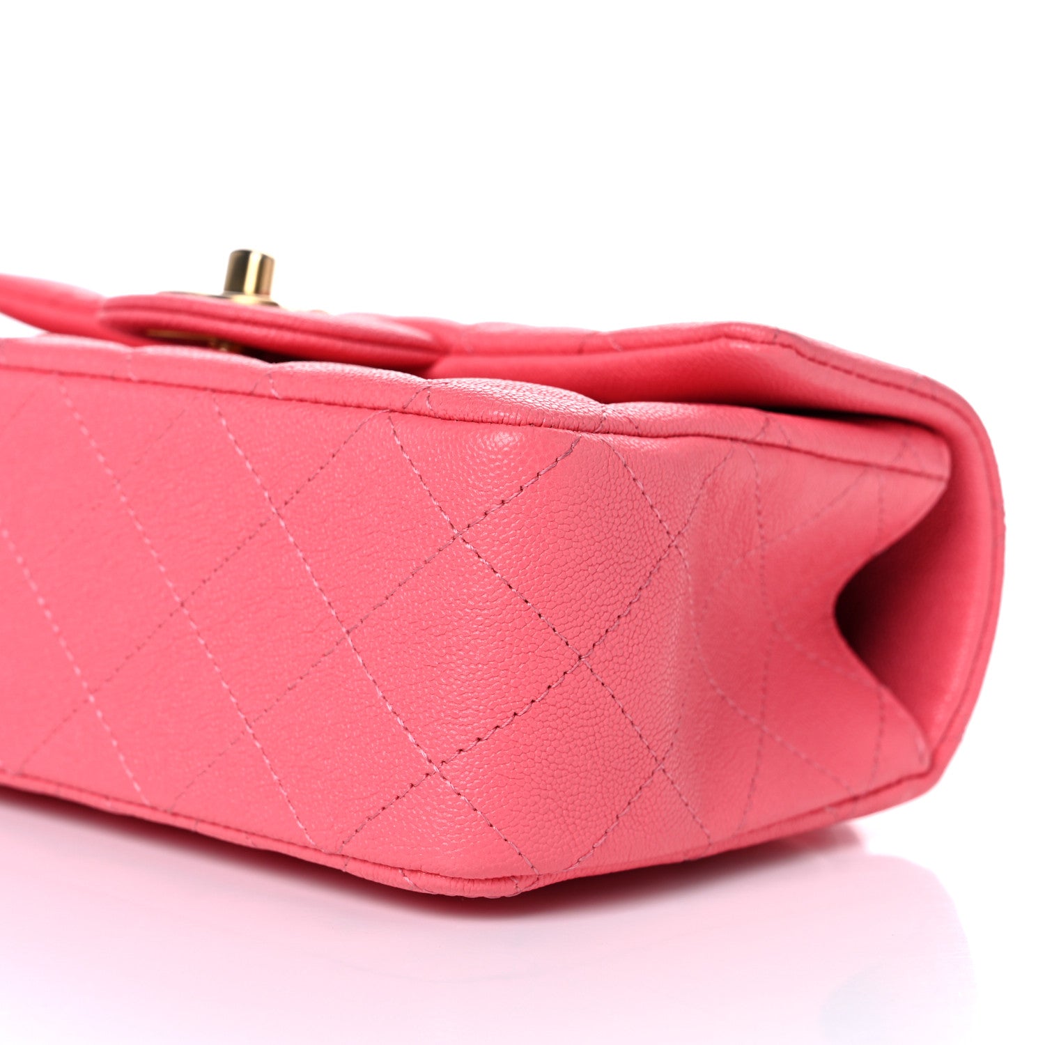 Chanel Caviar Quilted Mini Top Handle Rectangular Flap Pink 9 of 10