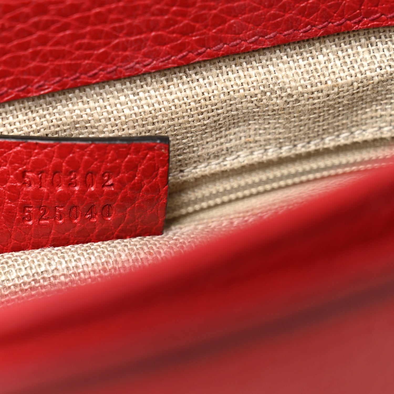 Gucci Dollar Calfskin Interlocking G Top Handle Shoulder Bag Red