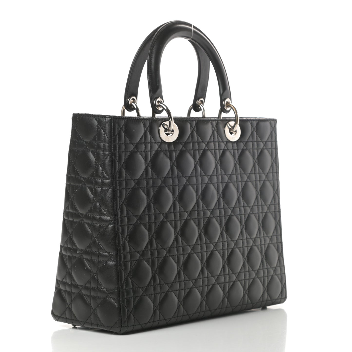 Lambskin Cannage Large Lady Dior Black