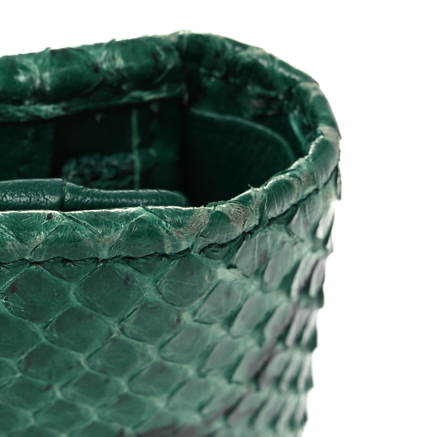 Gucci Snakeskin GG Marmont Card Case Green 9 of 11
