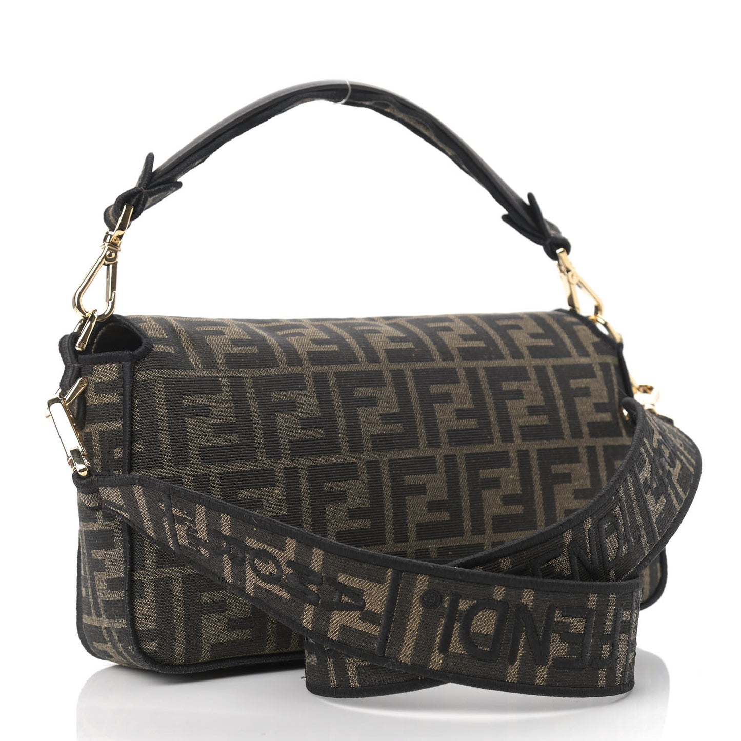Fabric Jacquard FF 1974 Medium Baguette Tobacco Moro Black