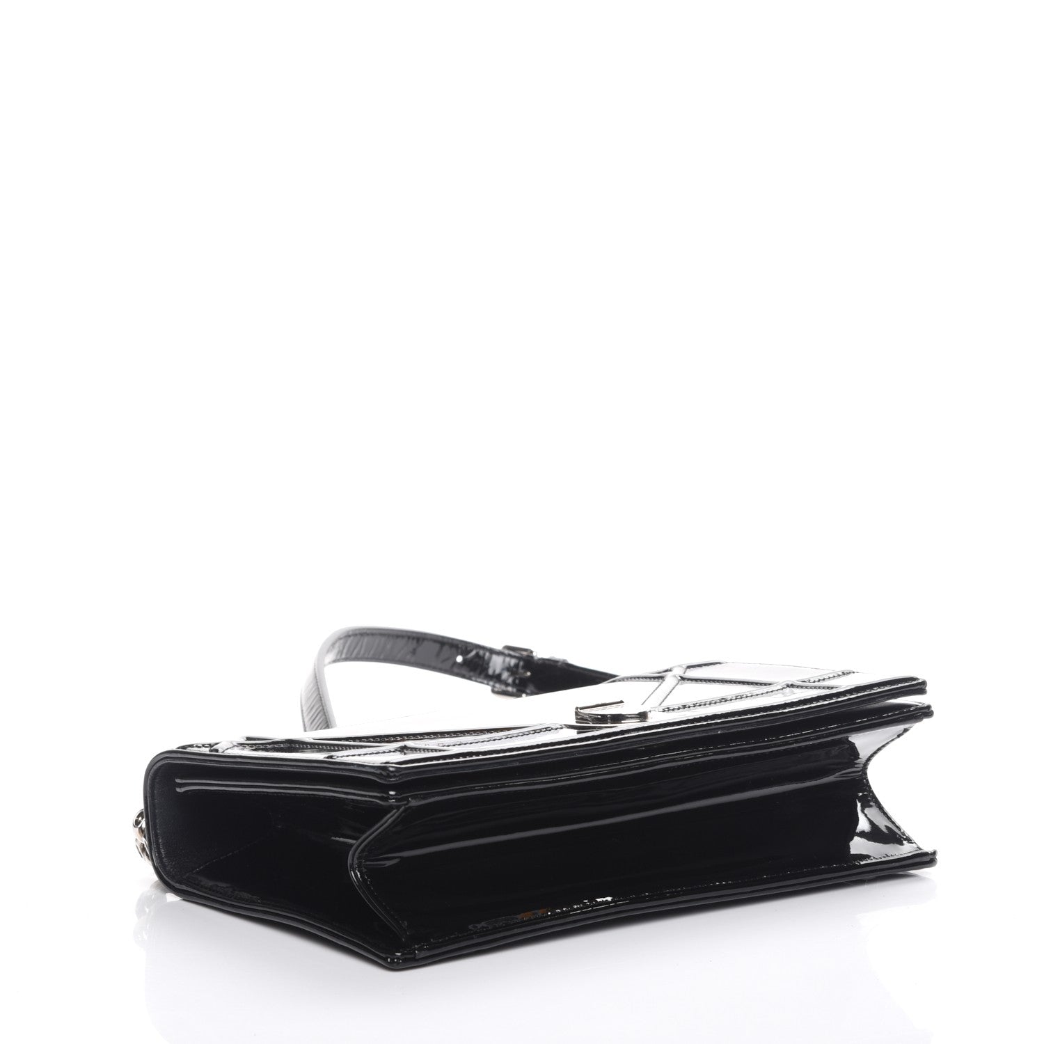 Christian Dior Patent Medium Diorama Flap Bag Black 4 of 9