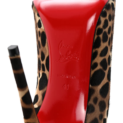 Christian Louboutin Pony Madagascar Kid Kate 100 Pumps 41 Brown Black 7 of 9