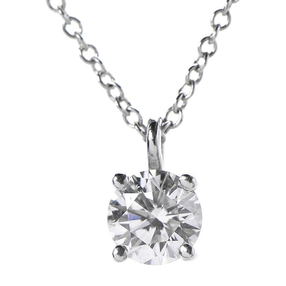 Tiffany Platinum Diamond .48ct Solitaire Pendant Necklace 4 of 8