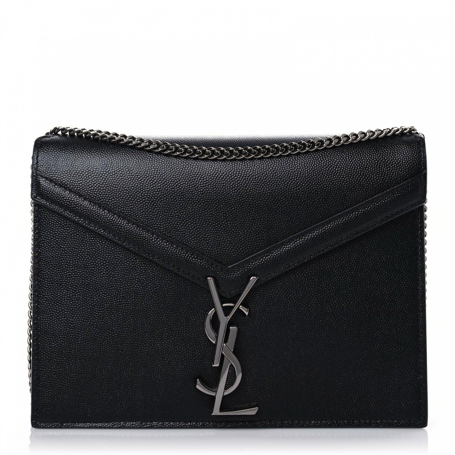 Saint Laurent Grain De Poudre Monogram Cassandra Clasp Bag Black 1 of 9
