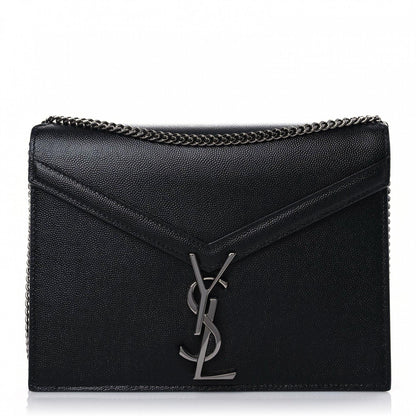 Saint Laurent Grain De Poudre Monogram Cassandra Clasp Bag Black 1 of 9