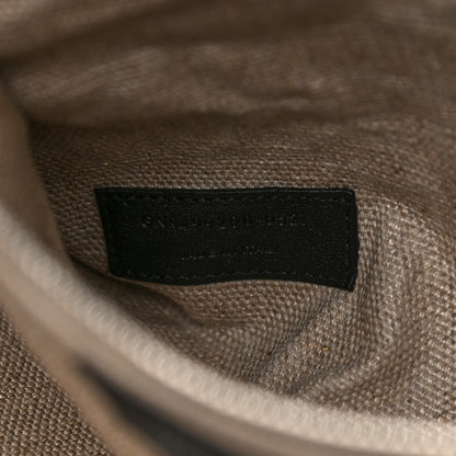 Saint Laurent Linen Calfskin Rive Gauche Tote Optic White 7 of 15