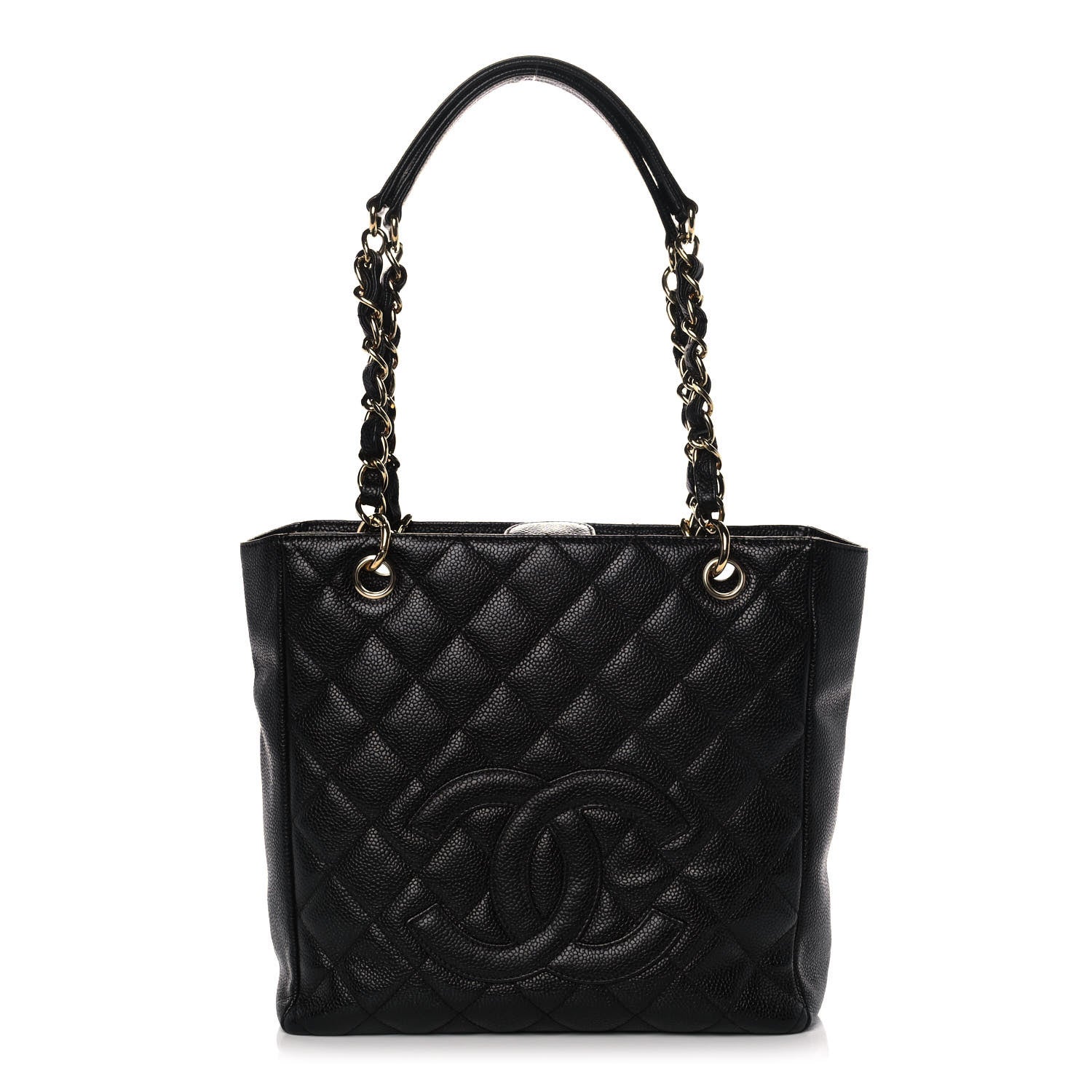 Chanel Caviar Quilted Petit Shopping Tote PST Black 1 of 10