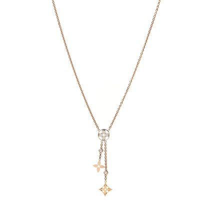 Louis Vuitton 18K Yellow White Rose Gold Diamond Idylle Blossom Y Pendant Necklace 1 of 4
