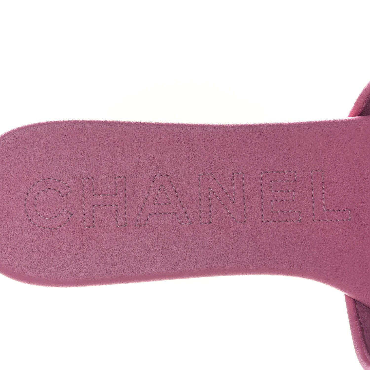 Chanel Tweed Lambskin CC Mules 37.5 Pink Blue 7 of 8