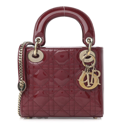 Christian Dior Patent Cannage Mini Lady Dior Red 1 of 12