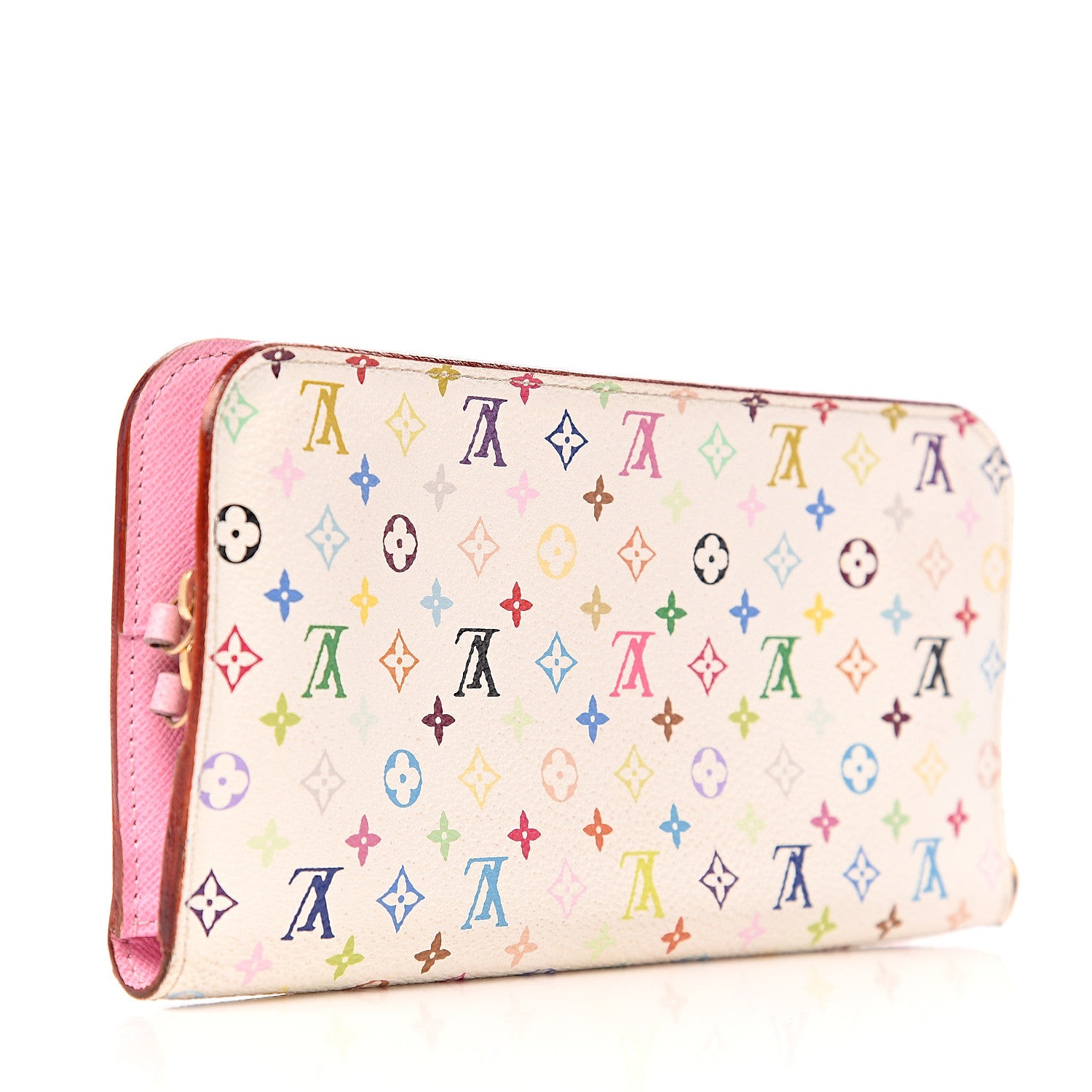 Louis Vuitton Monogram Multicolor Insolite Wallet White Litchi 2 of 5