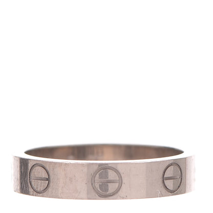 Cartier 18K White Gold 3.5mm LOVE Wedding Band Ring 48 4.50 1 of 5