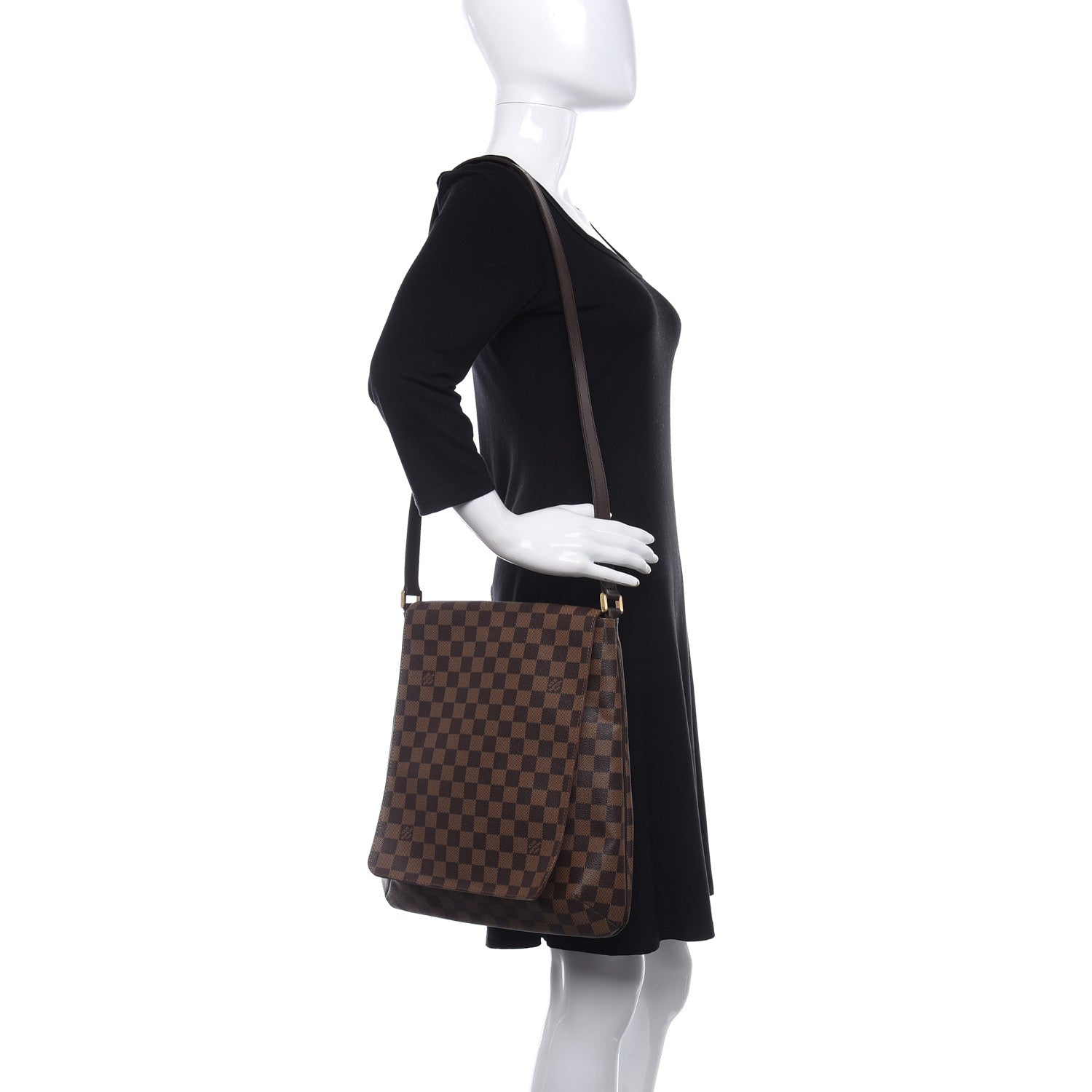 Louis Vuitton Damier Ebene Musette GM 2 of 10