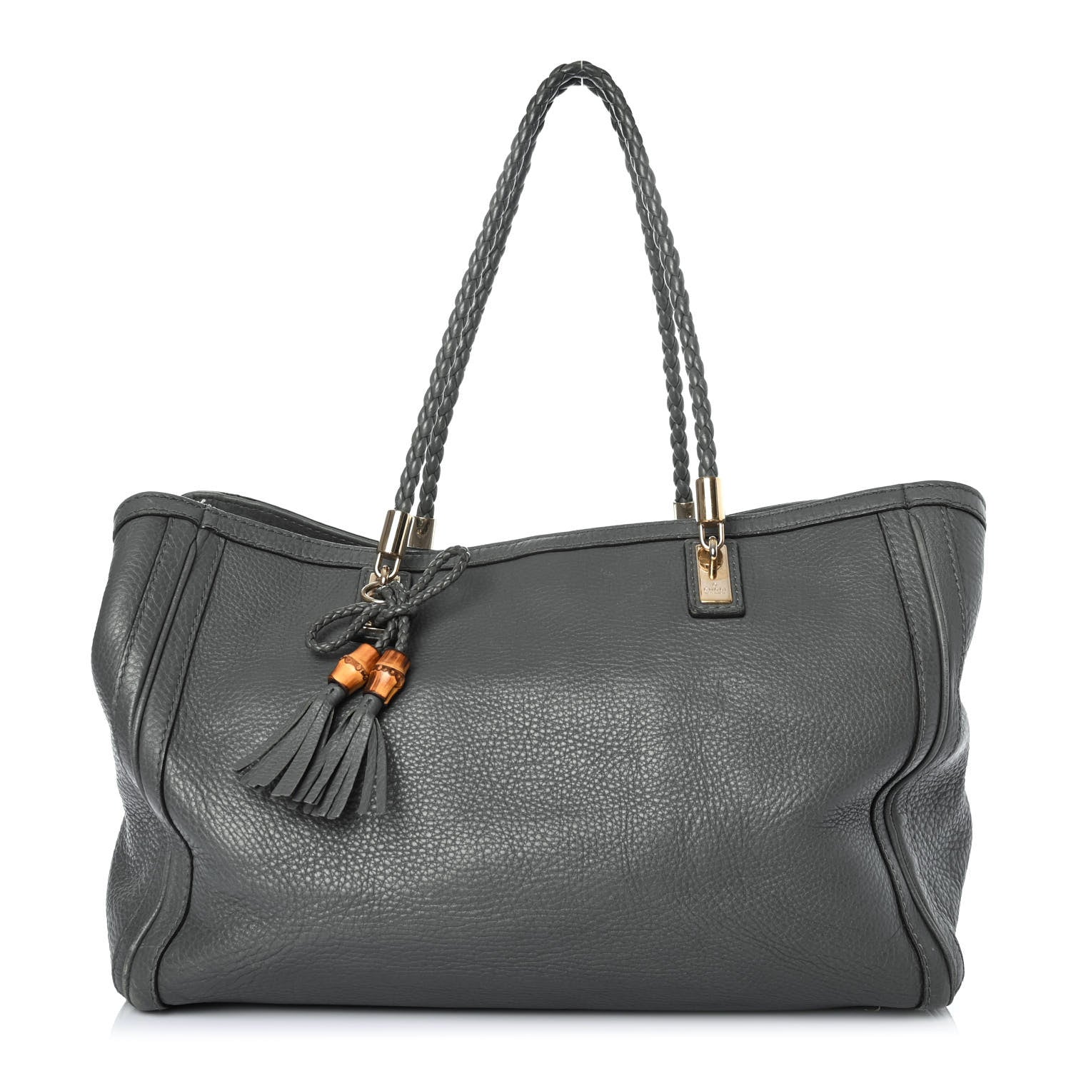 Gucci Pebbled Calfskin Medium Bella Tote Grey 1 of 5
