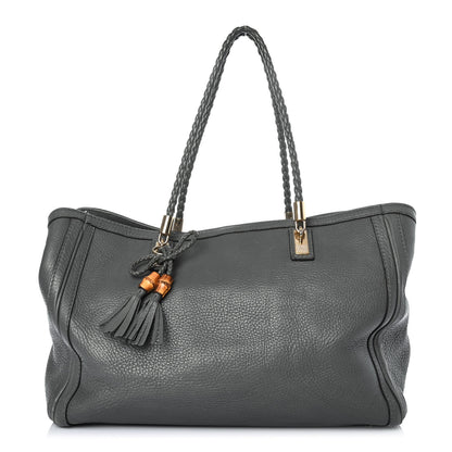 Gucci Pebbled Calfskin Medium Bella Tote Grey 1 of 5
