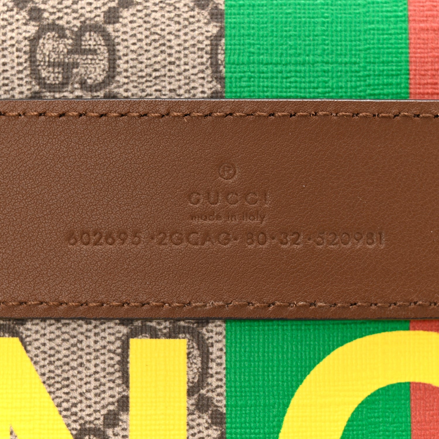 Gucci GG Supreme Monogram Azalea Calfskin Fake/Not Small Retro Interlocking G Belt Bag 80 32 Beige Ebony Brown Sugar 8 of 12