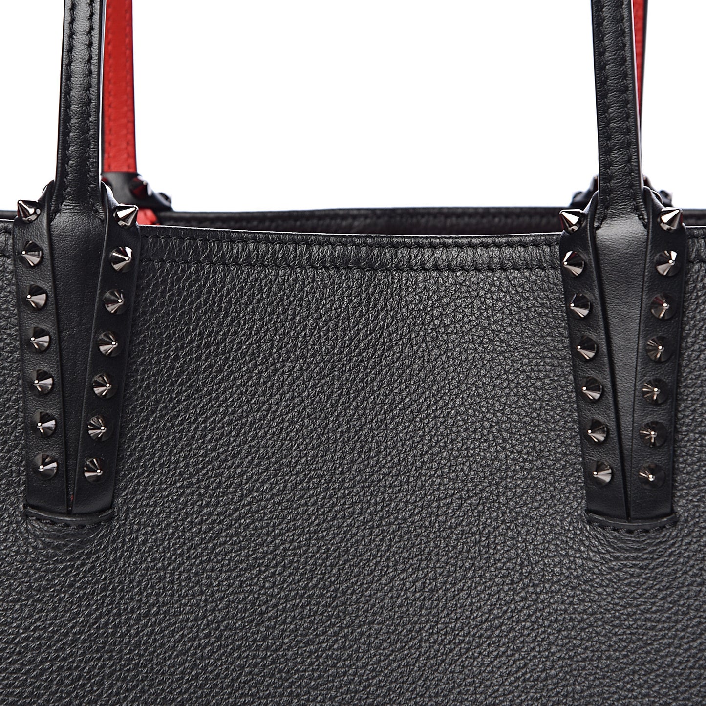 Calfskin Spikes East West Cabata Tote Black