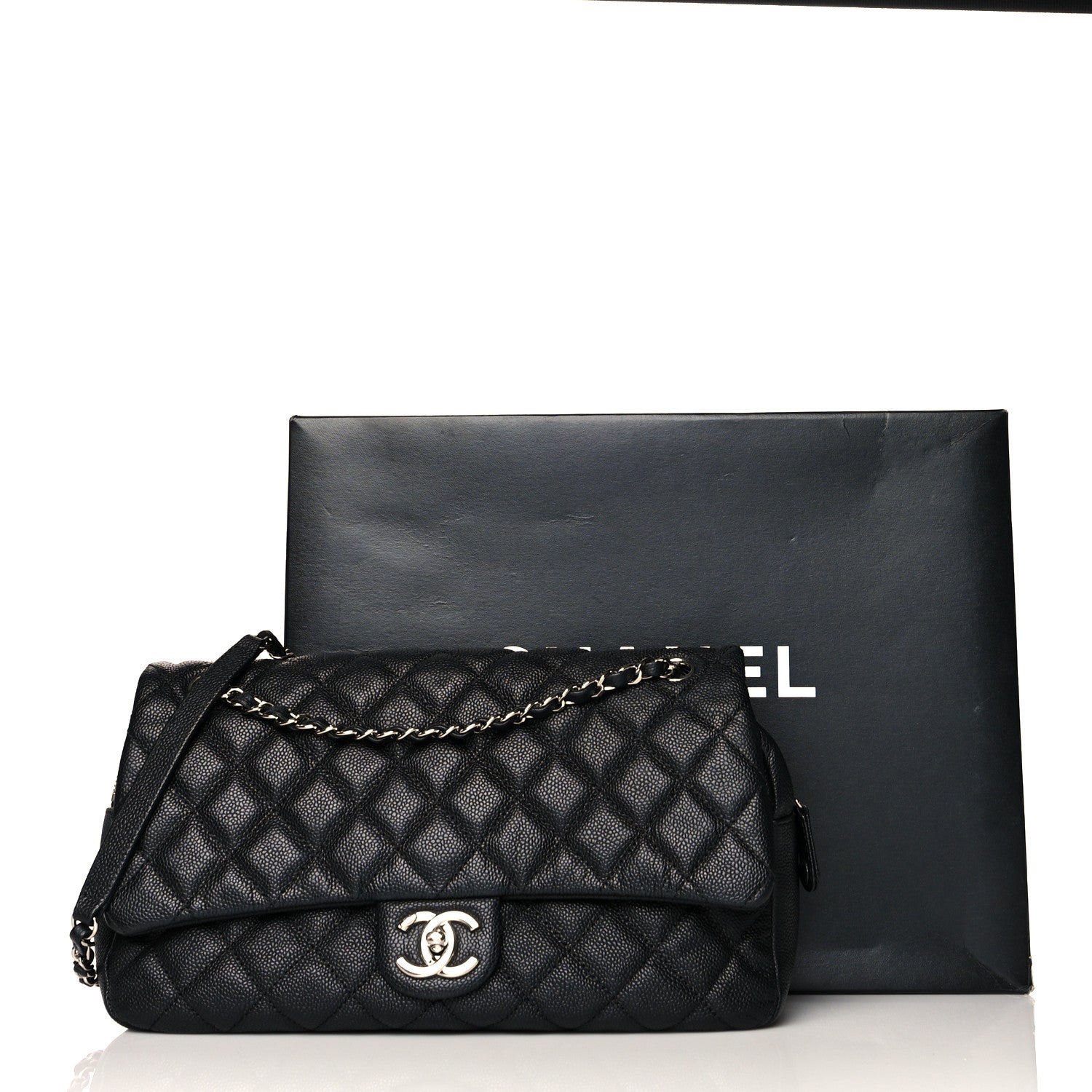 Chanel Caviar Quilted Jumbo Easy Flap Black 11 of 11